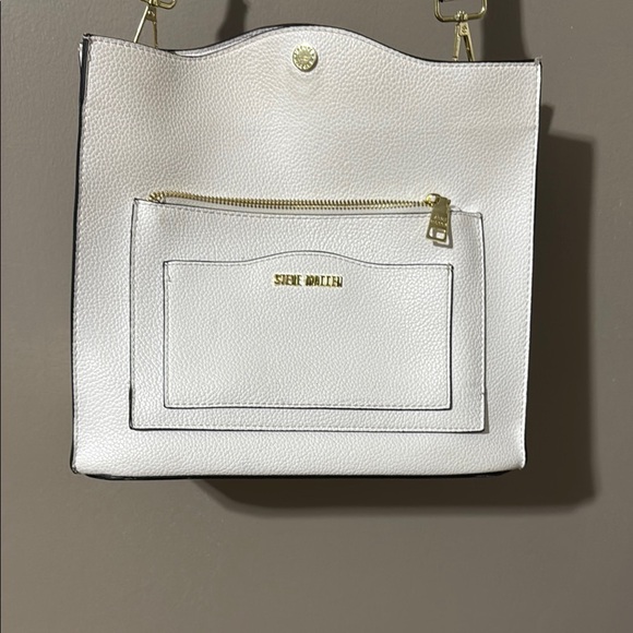 Steve Madden Handbags - Steve Madden Cream Crossbody Bag with Gold Details